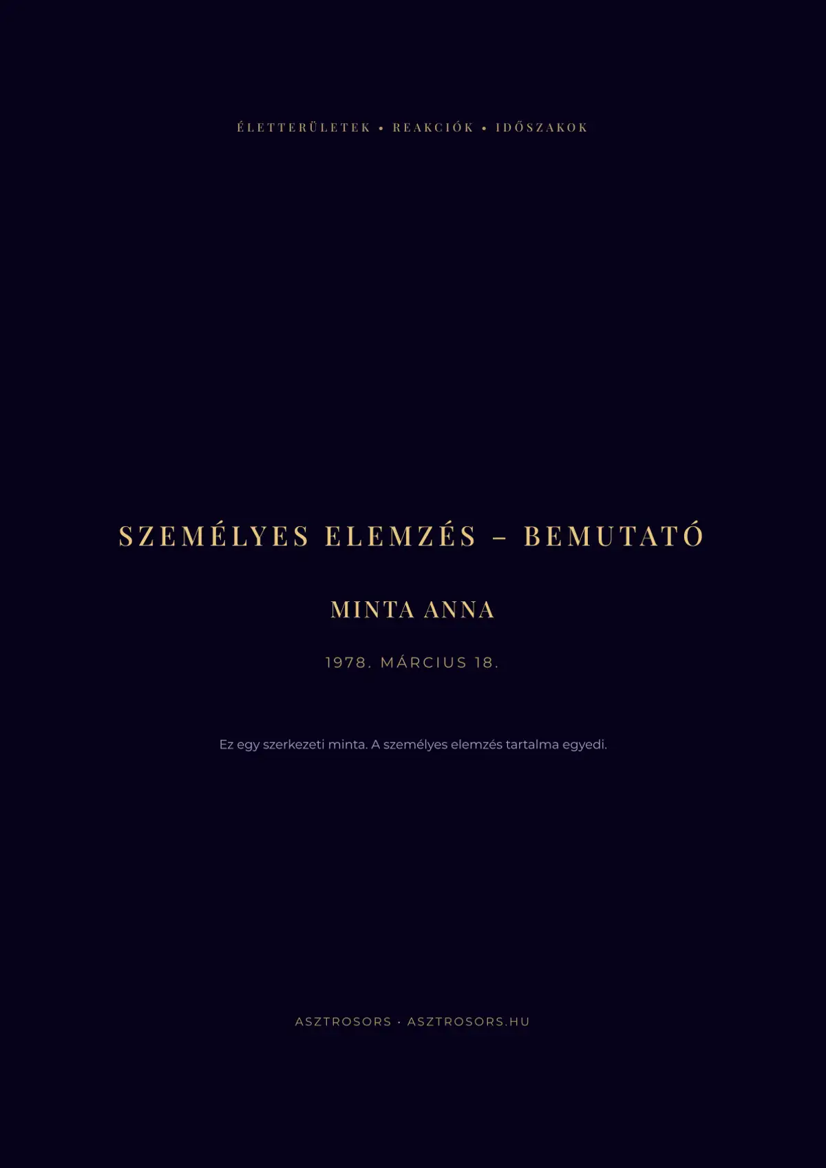 Asztrológiai elemzés – 1. oldal