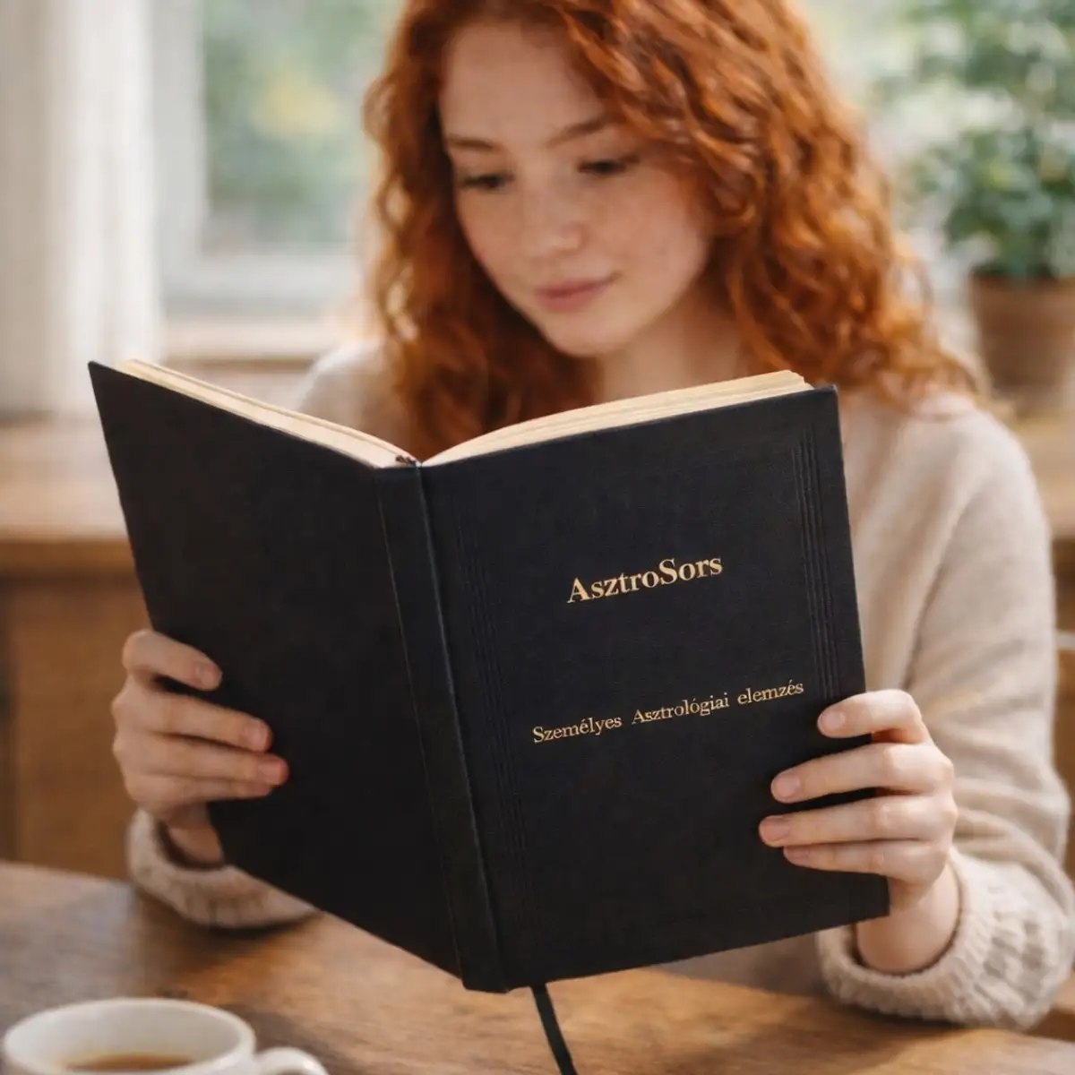 AsztroSors nyomtatott elemzés kézben tartva – könyvformátum